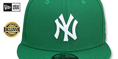 Yankees TEAM-BASIC SNAPBACK Kelly Green-White Hat by New Era - 2nd View